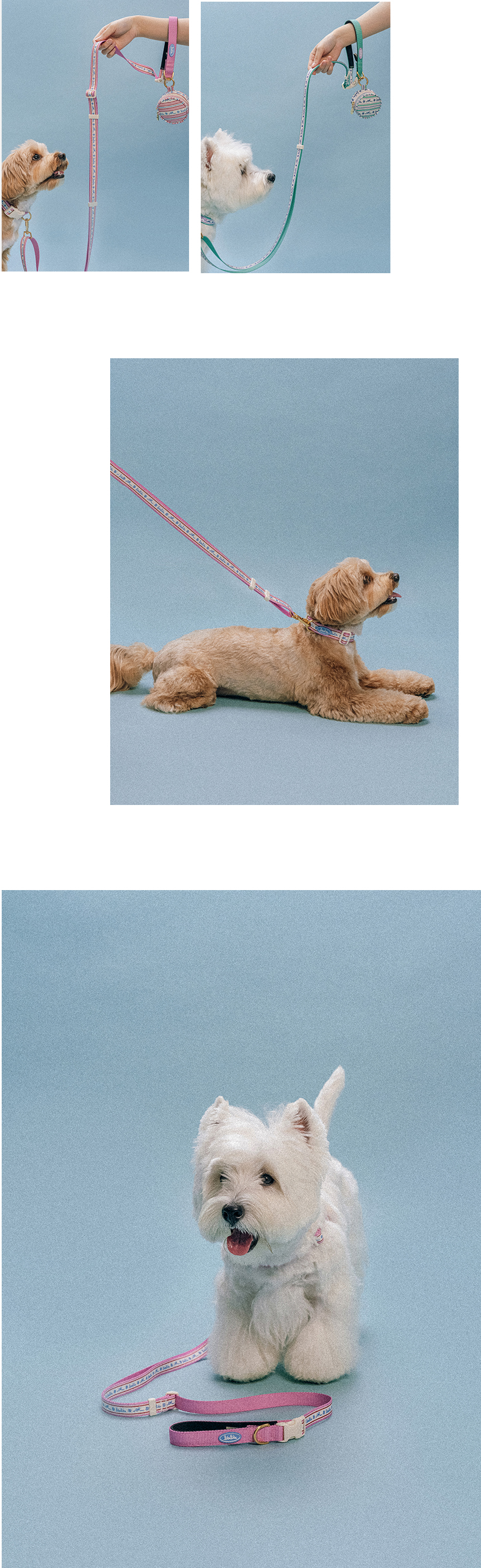 [무료배송] 리카리카 플레어 핸즈프리 리드줄 핑크/민트 7번째