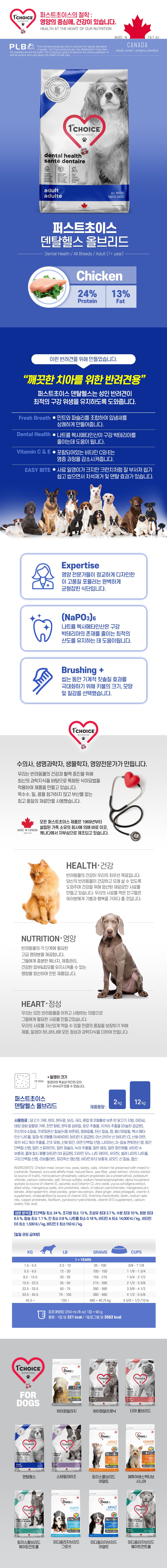 [무료배송] 퍼스트초이스 독 덴탈헬스 올브리드 12kg 1번째