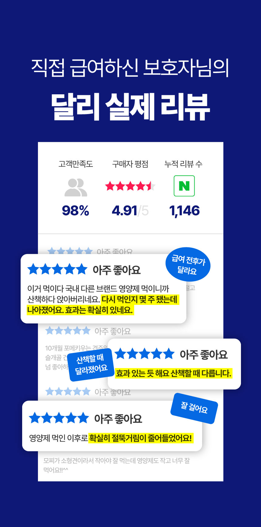 [NEW신상][무료배송] 메이드인랩 달리 강아지 관절영양제 터마신 100정 15번째