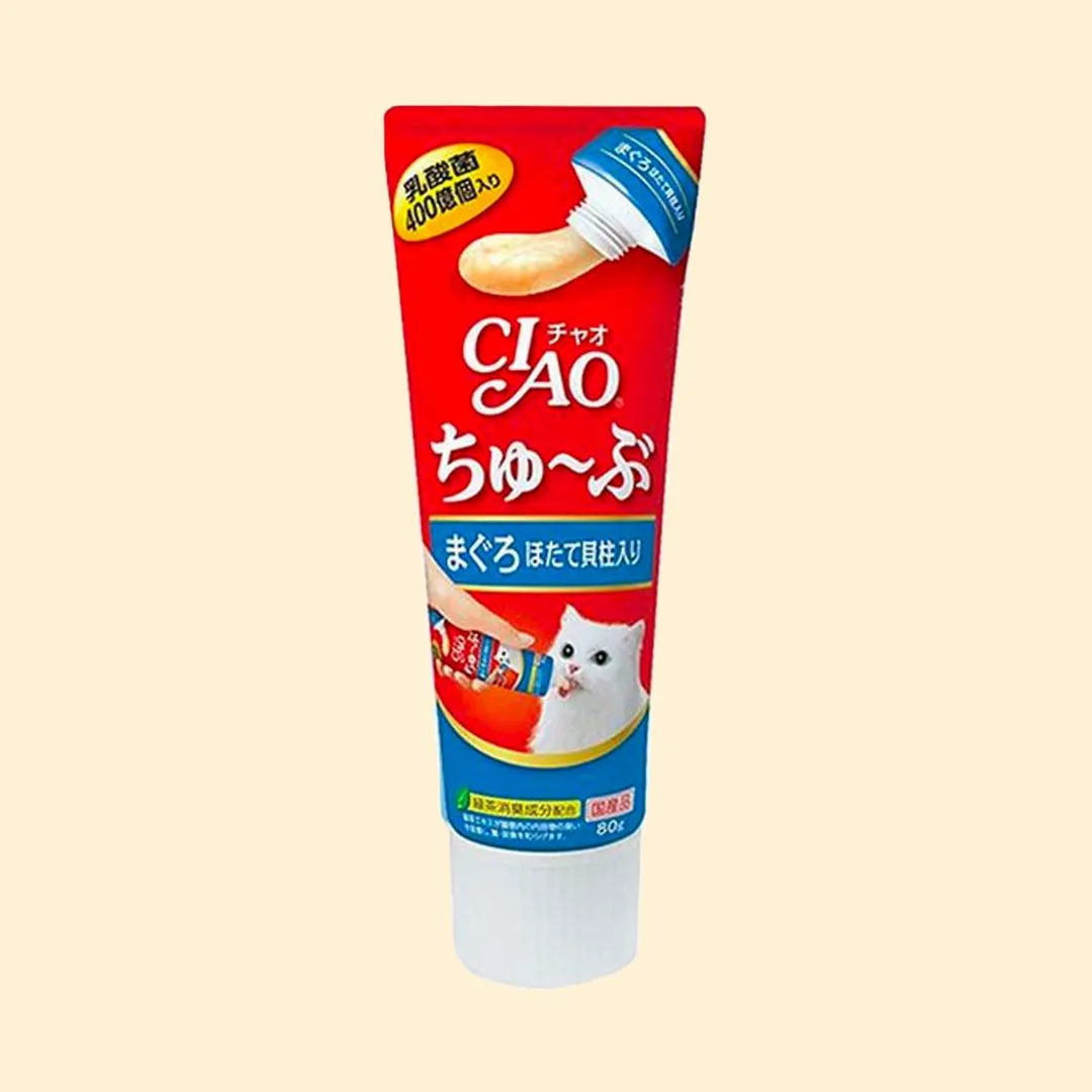 이나바 캣 챠오 츄브 참치&가리비 80g