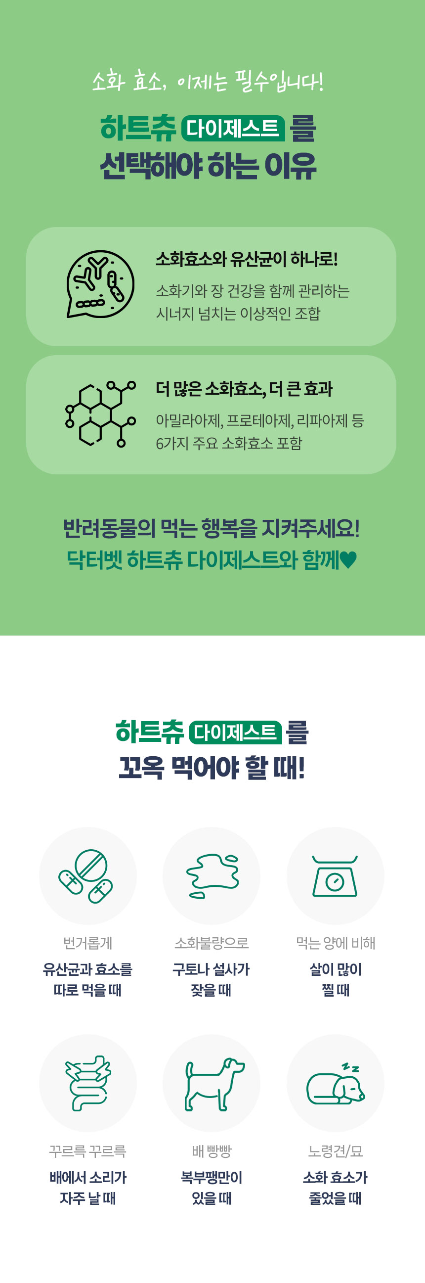 [무료배송] 닥터벳 하트츄 다이제스트 효소 유산균 30정 3번째
