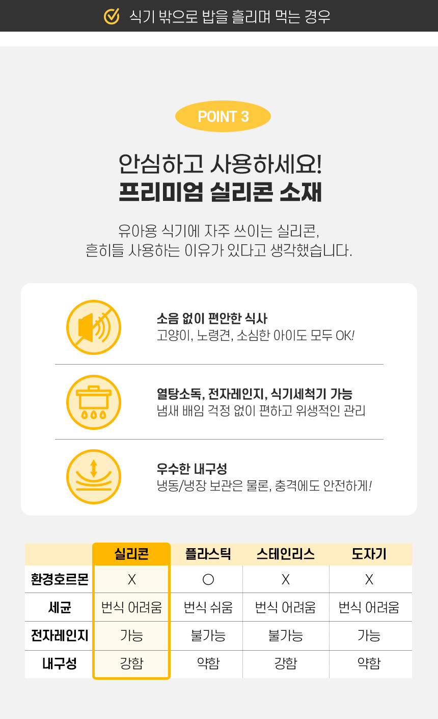 [무료배송] 마이플러피 실리콘 밥그릇 착착시리즈 그릇 17번째