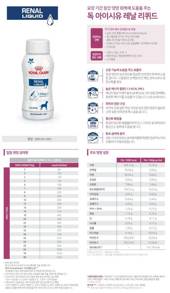 [무료배송][3개] 로얄캐닌 독 아이시유 레날 리퀴드 200ml 1번째