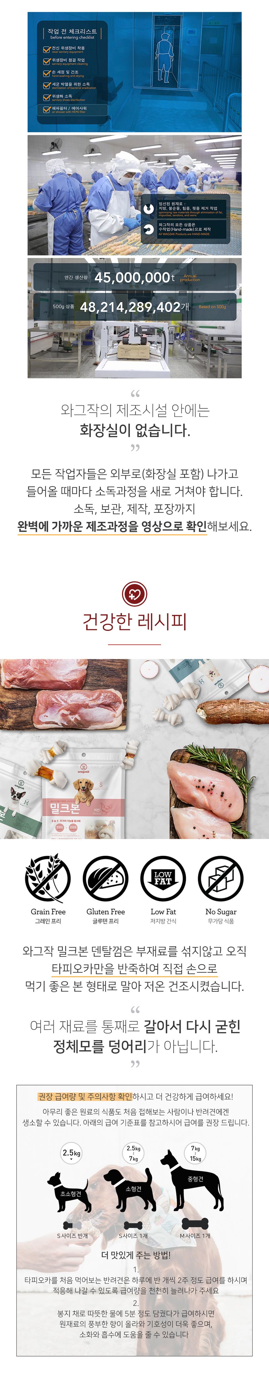 [무료배송] 와그작 밀크본 덴탈껌 S/M 3번째