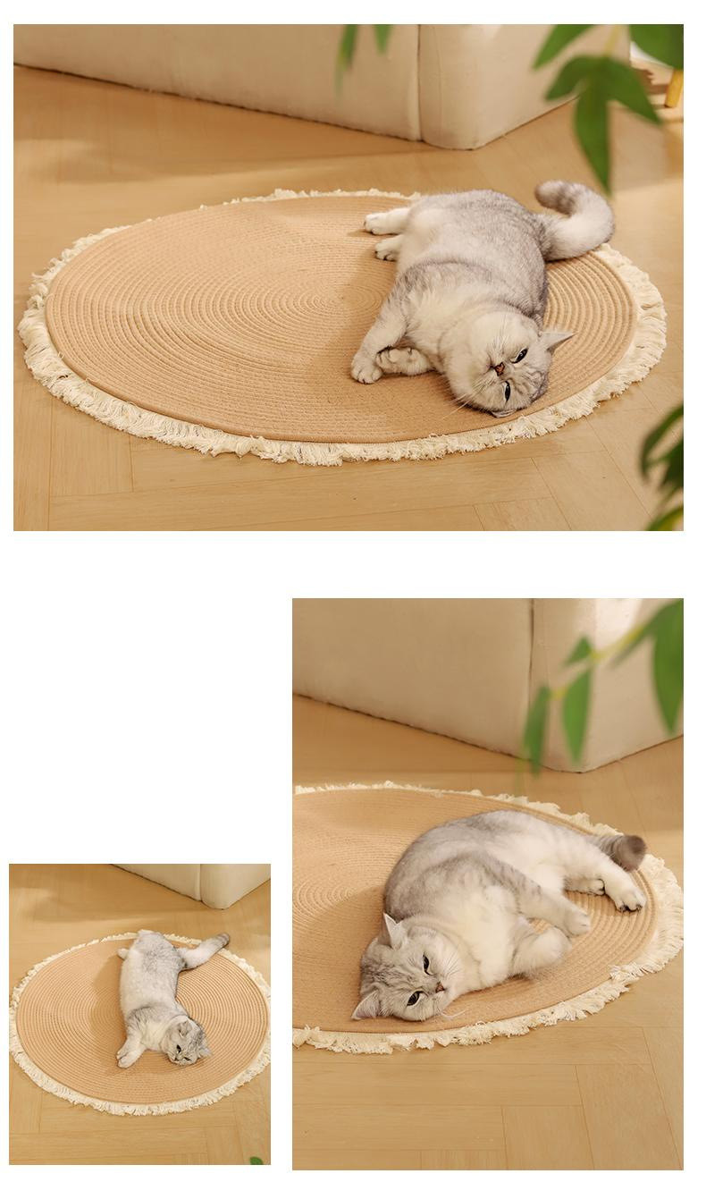 [NEW신상][무료배송] 펫볼루션 고양이 여름 카페트 스크래쳐 원형 (80cm/100cm) 7번째