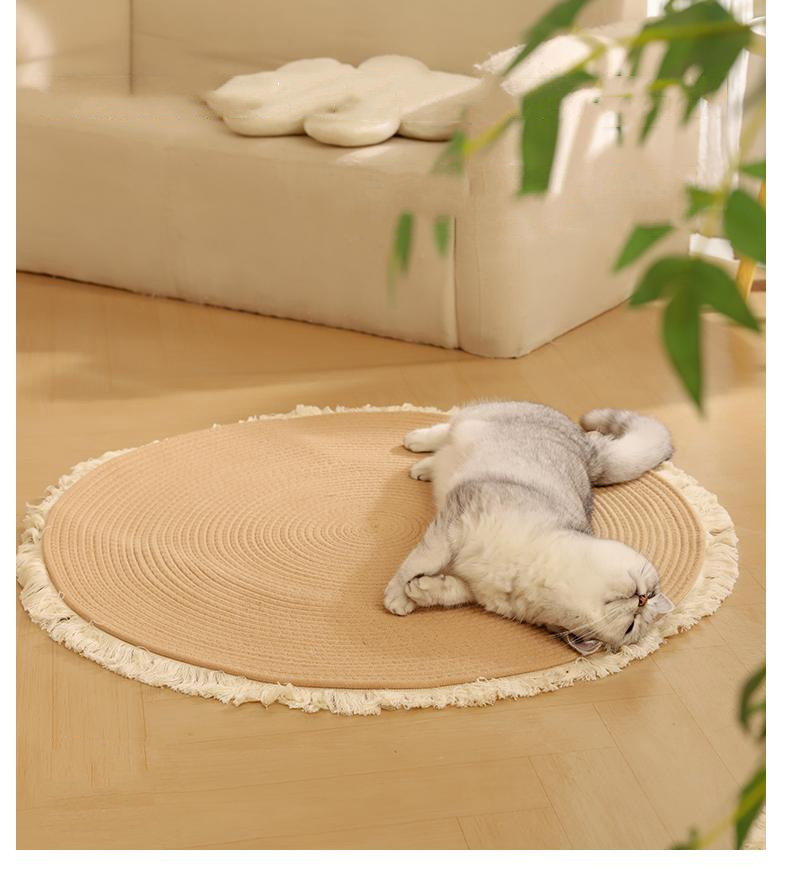 [NEW신상][무료배송] 펫볼루션 고양이 여름 카페트 스크래쳐 원형 (80cm/100cm) 3번째