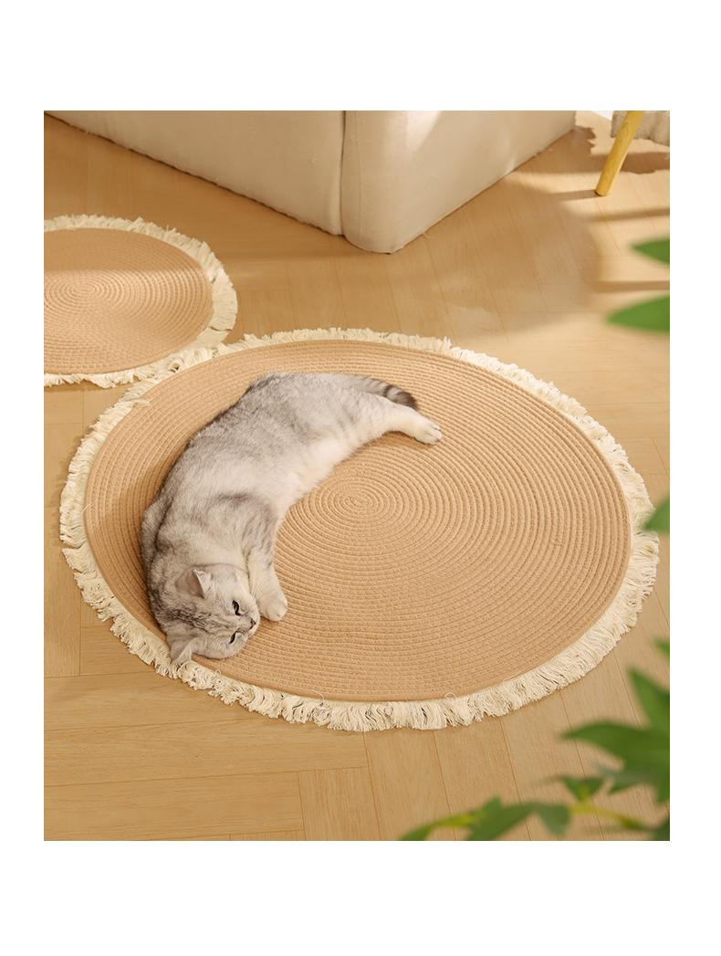 [NEW신상][무료배송] 펫볼루션 고양이 여름 카페트 스크래쳐 원형 (80cm/100cm) 6번째