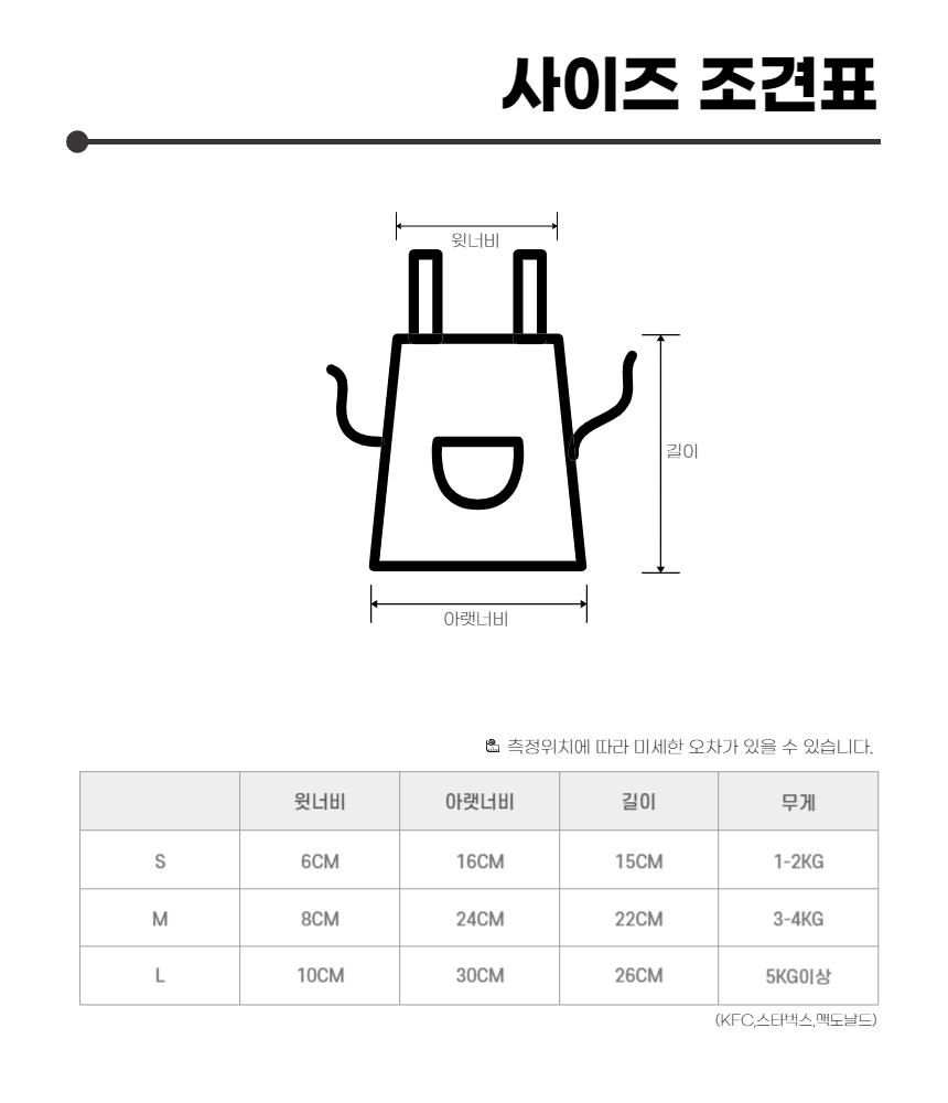 [무료배송] 냥슬아치 멍도날드 앞치마 티셔츠 S-L 5번째