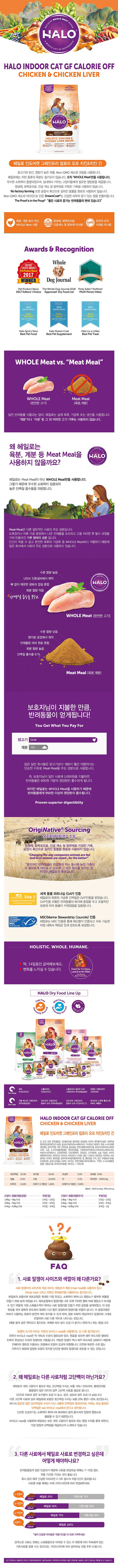 헤일로 캣 인도어 그레인프리 치킨&치킨간 4.54kg 1번째