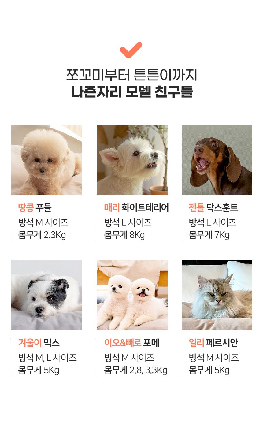 [무료배송] 마이플러피 나즌자리 방석 기본세트 그레이/올리브/코랄 M/L 28번째