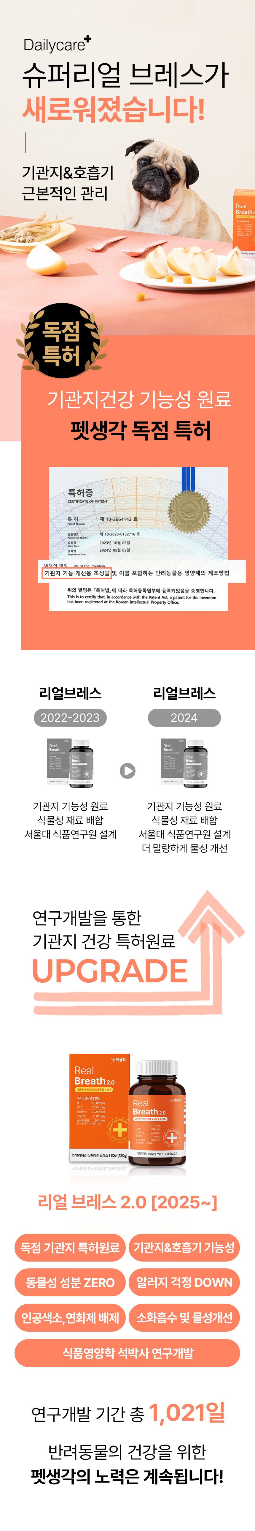 [심쿵펫페어]펫생각 독 데일리케얼 슈퍼리얼 브레스 120g  3번째
