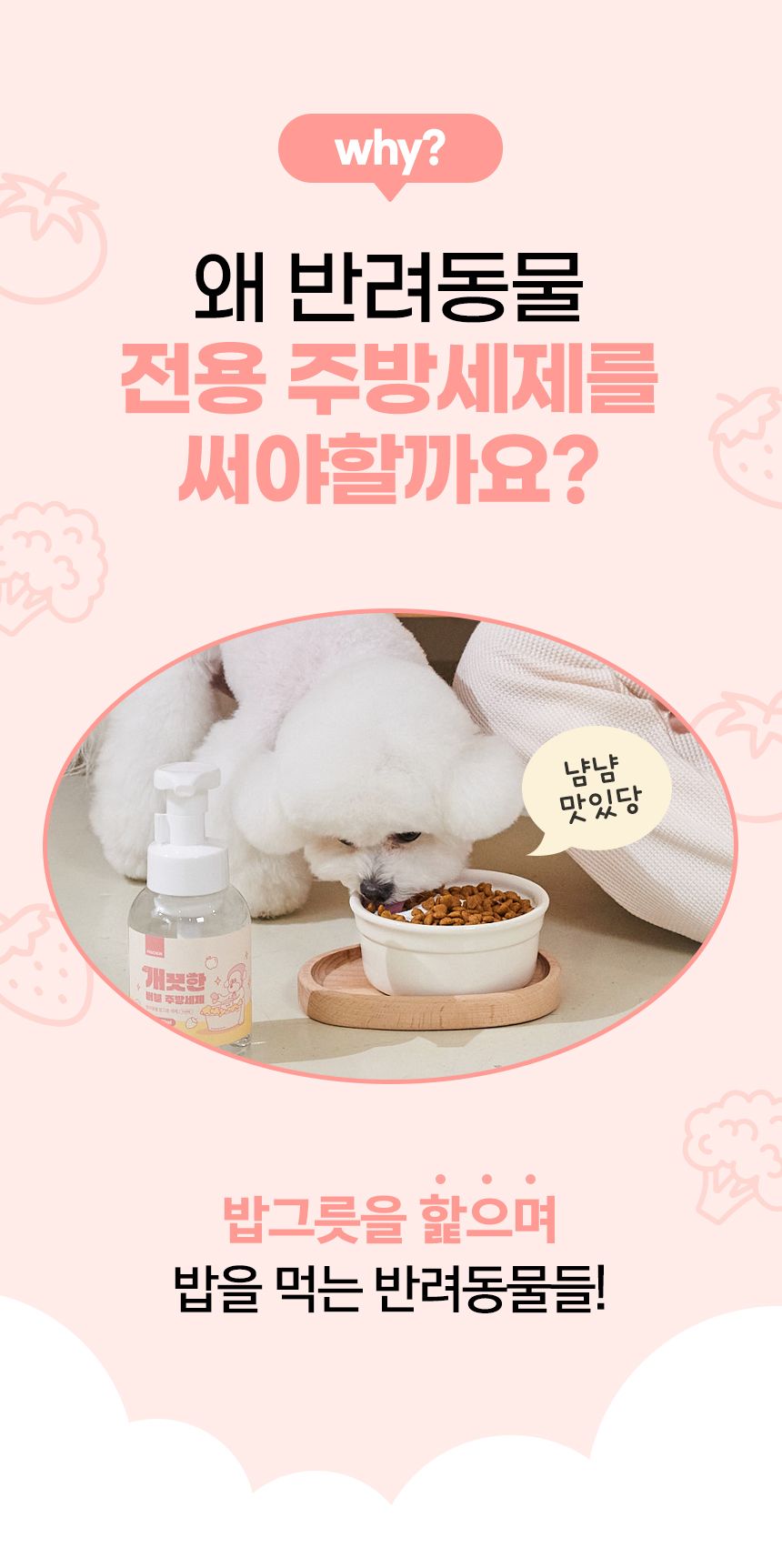 [무료배송][추가증정] 뽀숑 개끗한 버블 주방세제 (무향) 300ml + 생분해 펫 전용 수세미 7번째