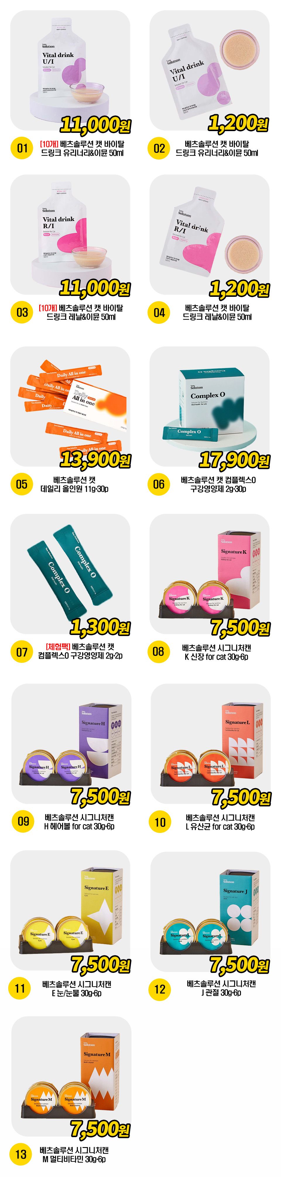 베츠솔루션 캣 영양제 13종 [모음] 0번째