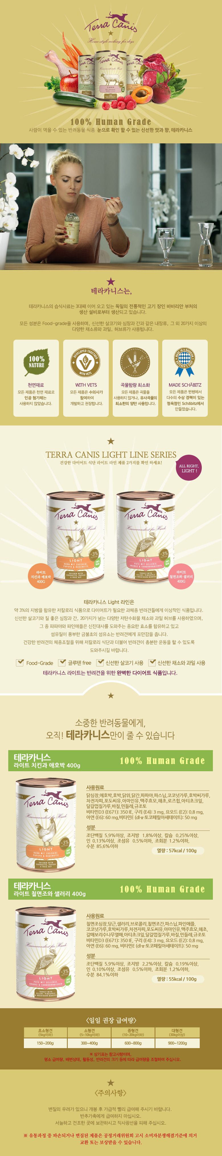테라카니스 독 라이트 치킨&애호박 400g 1번째