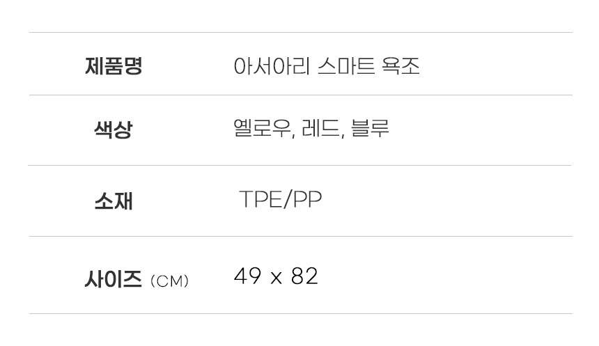 [무료배송] 아서아리 온도측정 접이식 욕조 옐로우/레드/블루 23번째