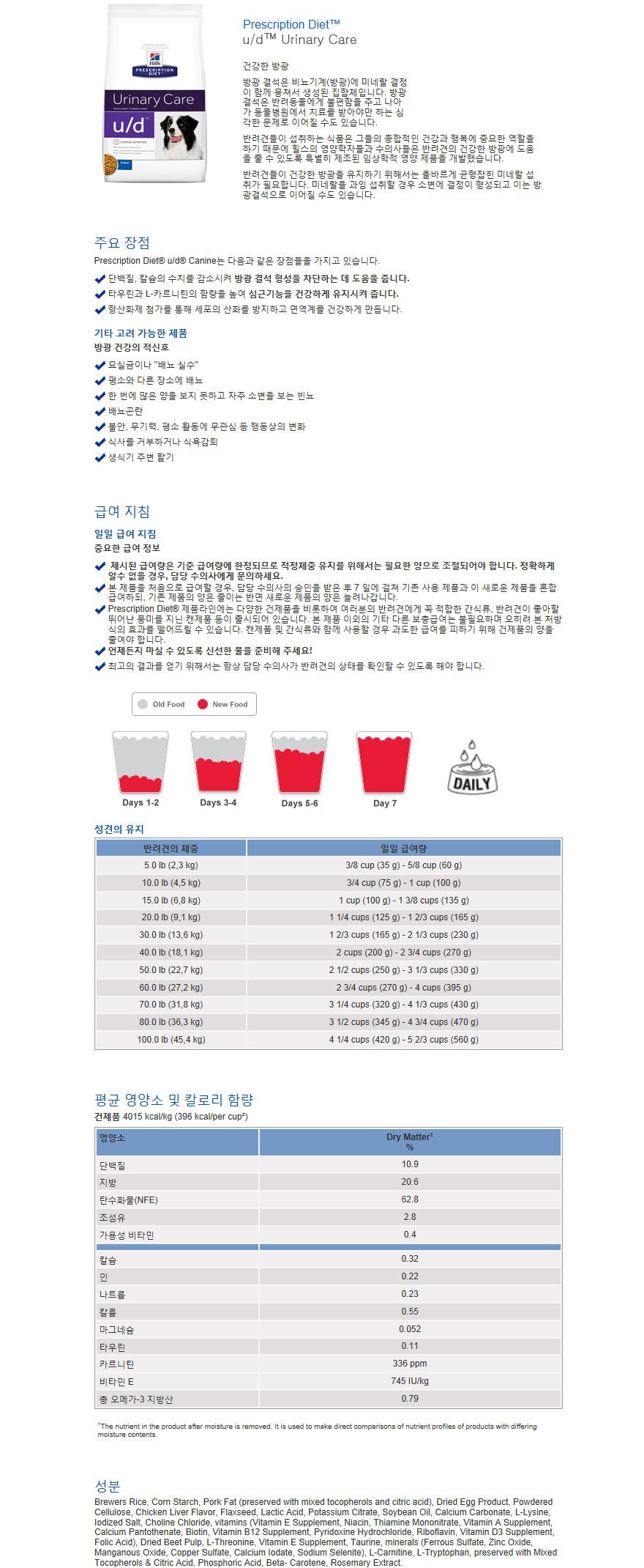 [무료배송] 힐스 독 u/d 1.5kg  1번째