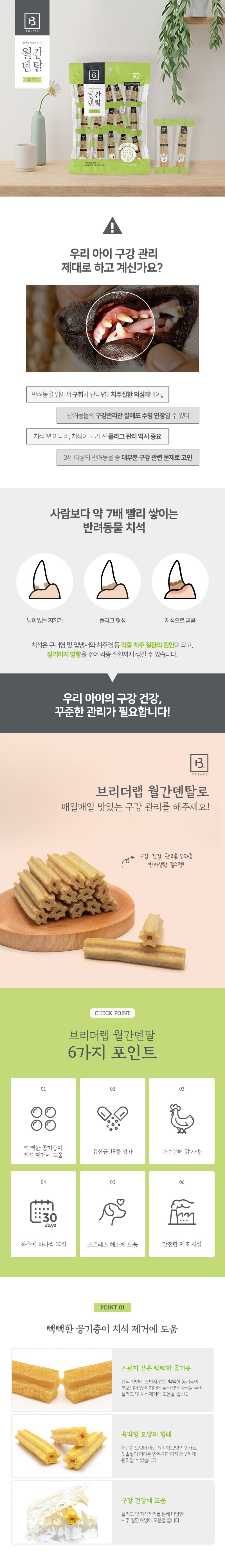 브리더랩 독 월간덴탈 장건강 30P 1번째