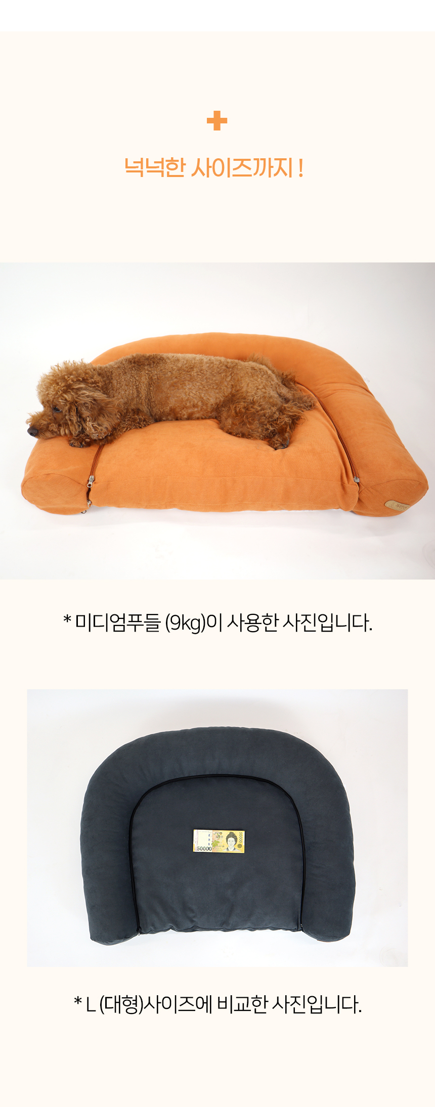 [NEW신상][무료배송] 개과천선 더문 반려동물 방석 (오렌지,라이트브라운,블랙그레이) 7번째