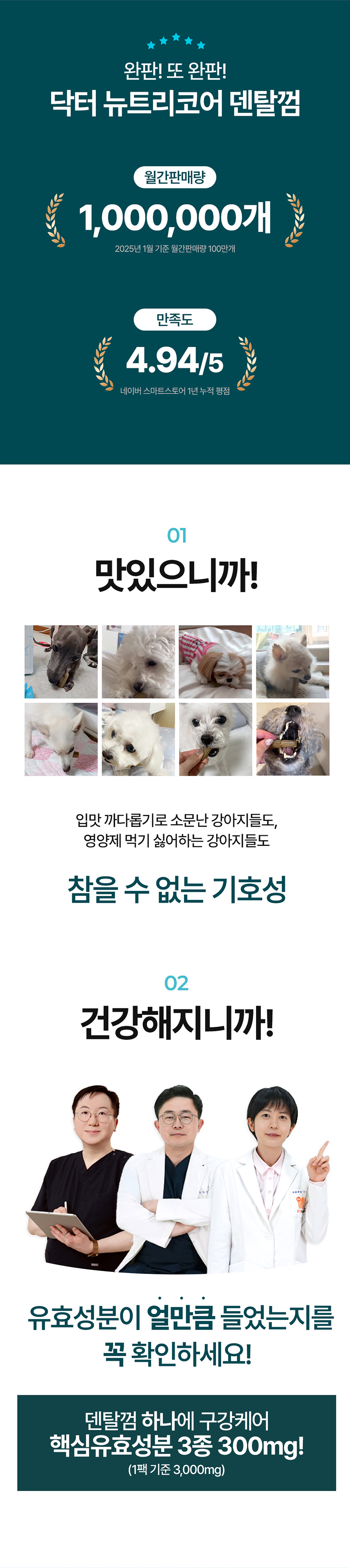 [NEW신상][무료배송] 닥터뉴트리코어 덴티뮨300 10개입 3번째