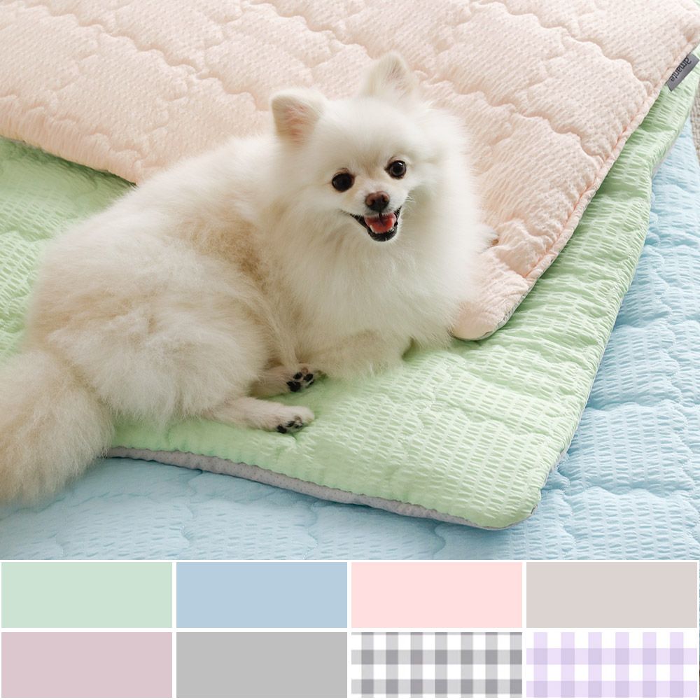 [무료배송] 아망떼 시어서커 리플 쿨 방석 쿠션 애플그린/아쿠아블루/피치핑크/체크그레이/체크라벤더/베이지/라이트그레이 M-L