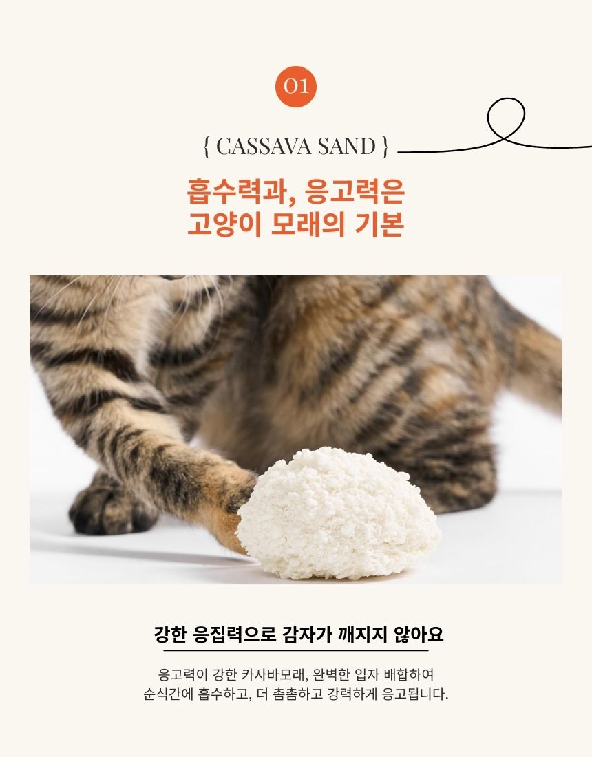 [NEW신상][무료배송] [3개] 구구펫 카사바 모래 6kg 오리지널 6번째