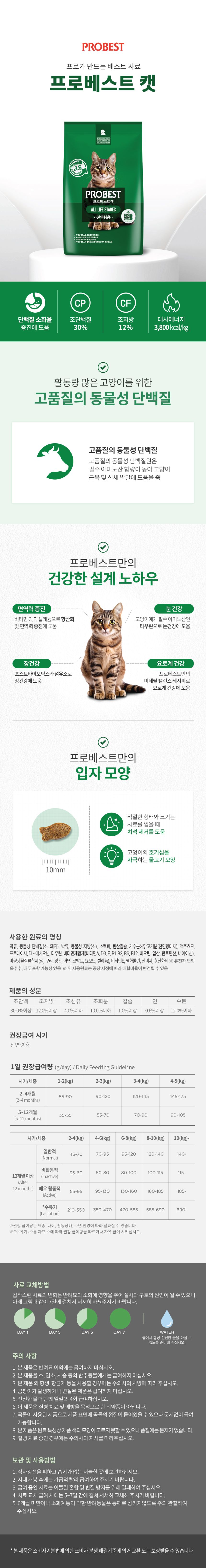 프로베스트 캣 헤어볼 5kg 1번째