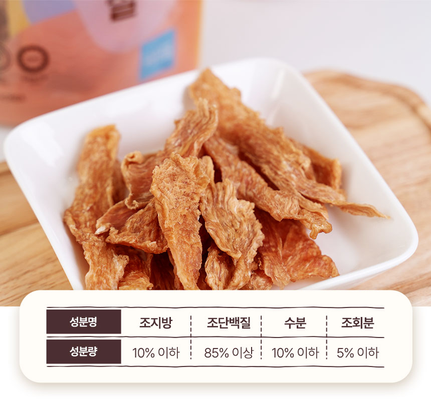 [무료배송] 댕첩반상 칠면조가슴살져키 강아지수제간식 9번째