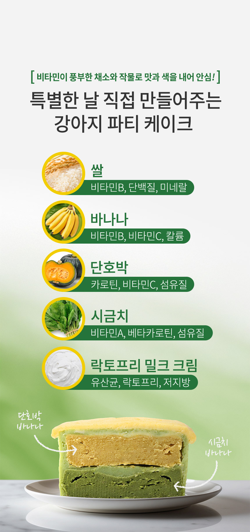 [NEW신상][무료배송] 바비온 강아지 수제간식 파티케이크 믹스 바나나 3번째