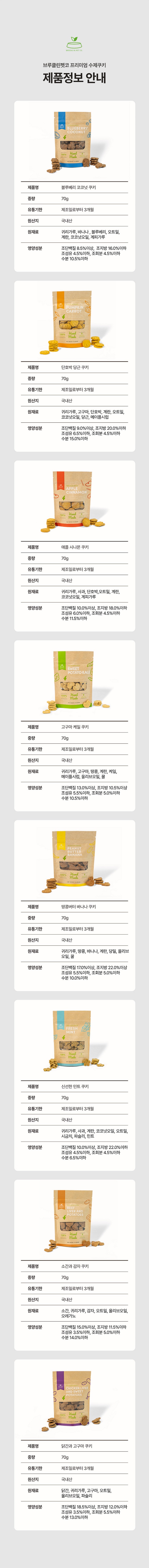 [무료배송] 브루클린펫코 독 블루베리&코코넛 쿠키 70g 18번째