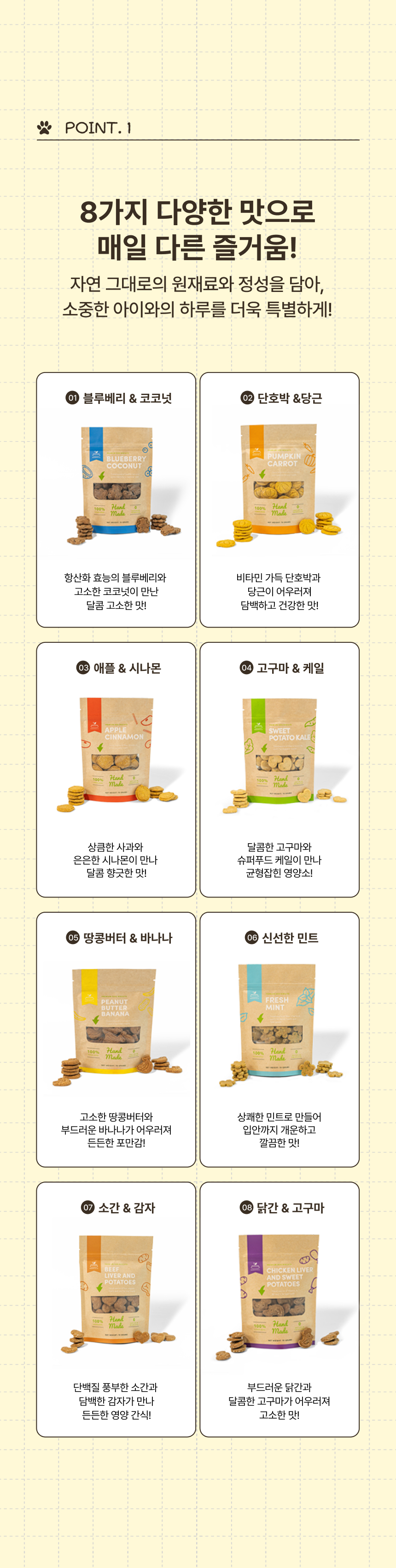 [무료배송] 브루클린펫코 독 블루베리&코코넛 쿠키 70g 11번째