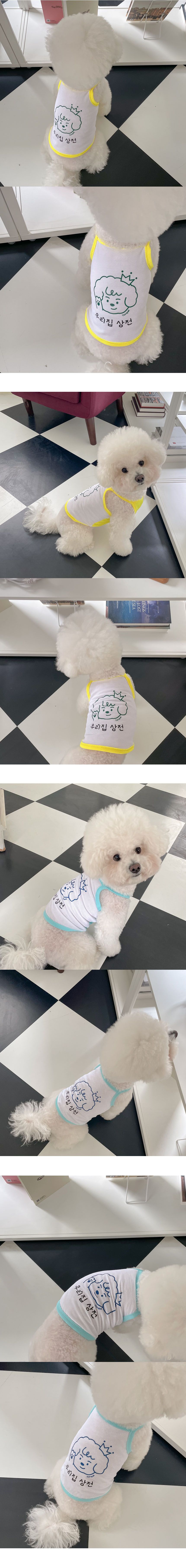 [무료배송] 댕숩 우리집 상전 쿨 나시티 옐로우/핑크/블루 S-XL 2번째