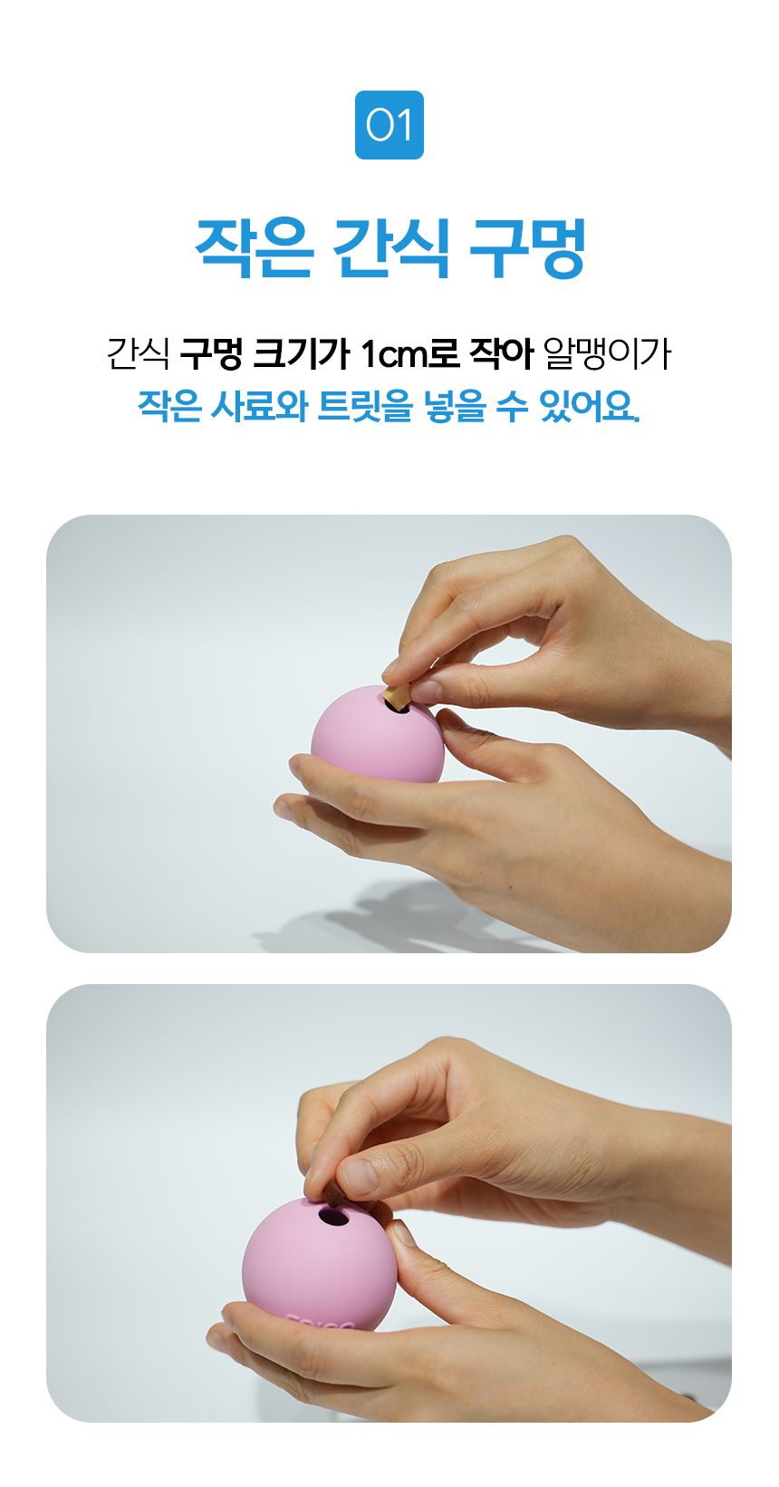 [무료배송] 로이코 핑퐁볼 노즈워크 장난감 노랑/분홍/보라 5번째