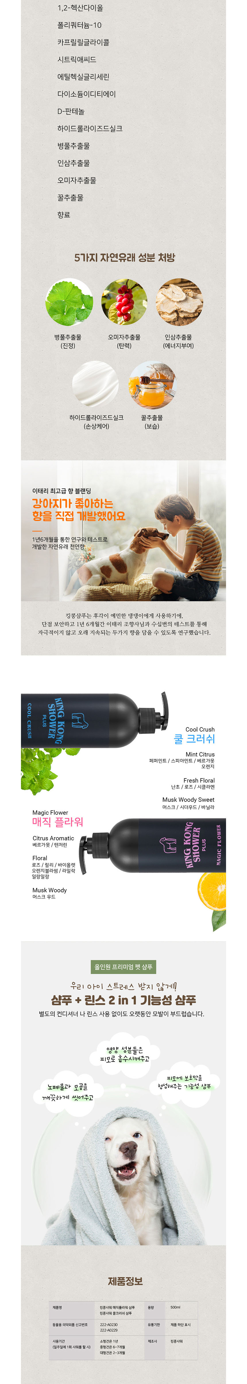 [무료배송] 킹콩샤워 독 PLUS 쿨크러쉬 500ml  3번째