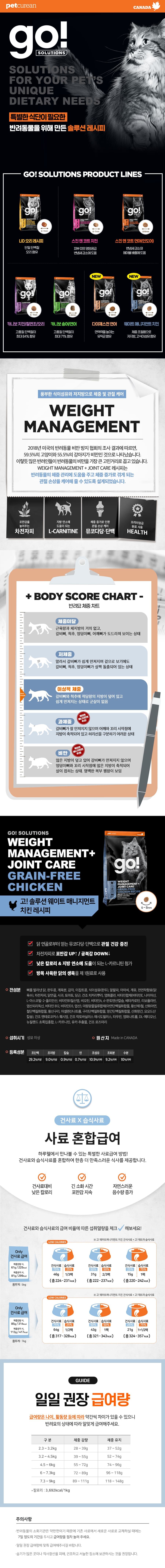 go! 캣 솔루션 웨이트 매니지먼트 치킨 레시피 1.3kg 1번째