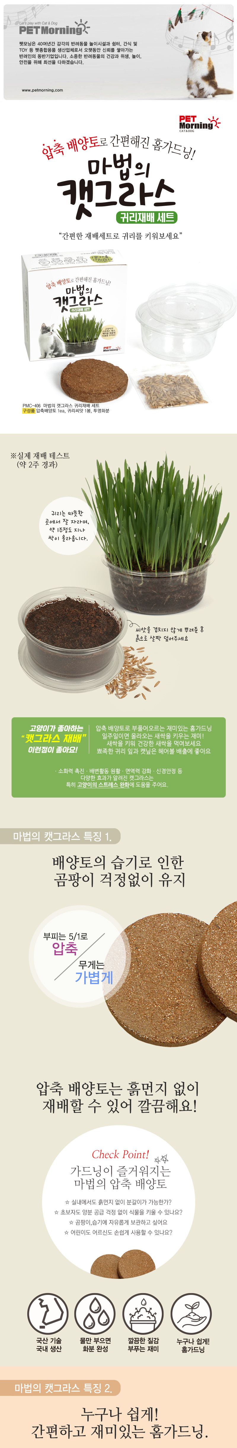 펫모닝 마법의 캣그라스 귀리 재배세트 1번째