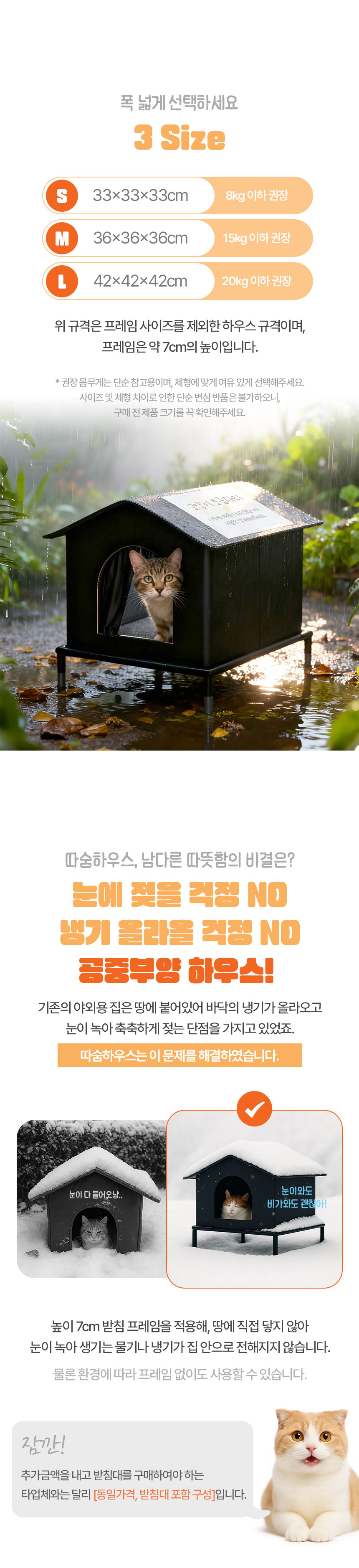 [NEW신상][무료배송] 크레용펫 따숨하우스 다리형 길고양이 집 (소형/중형/대형) 3번째