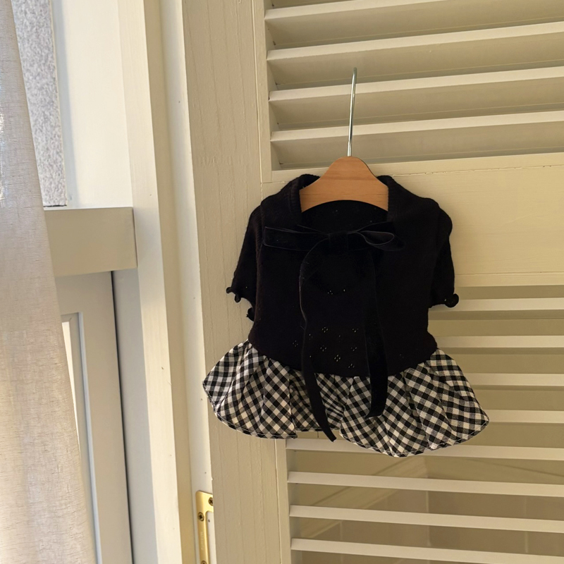 [NEW신상][무료배송] 해피댕댕 체크프릴원피스 2종 (블랙,아이보리) S-XL 10번째