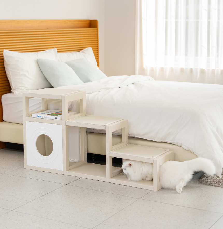 [NEW신상][무료배송] 큐빅스펫 먼치킨 노묘 낮은 캣타워 고양이계단 C+커버세트 6color+ 스크래쳐 3장포함 36번째