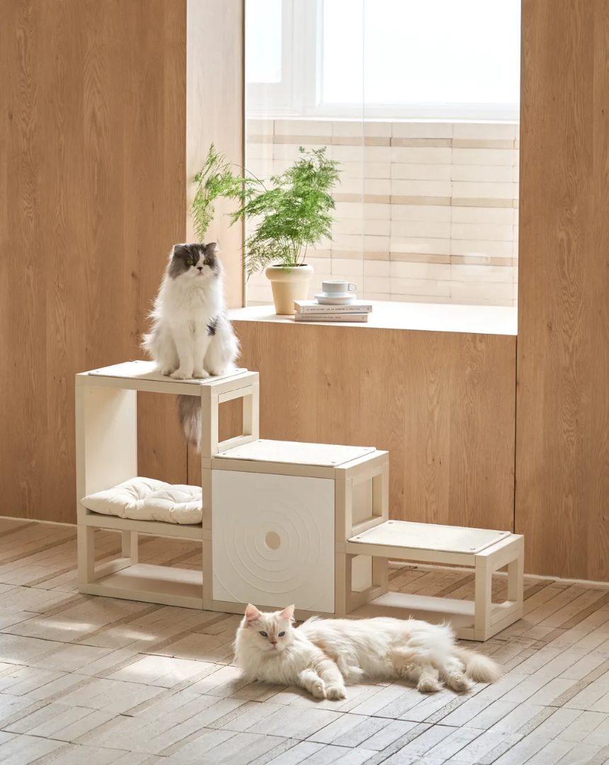 [NEW신상][무료배송] 큐빅스펫 먼치킨 노묘 낮은 캣타워 고양이계단 C+커버세트 6color+ 스크래쳐 3장포함 68번째