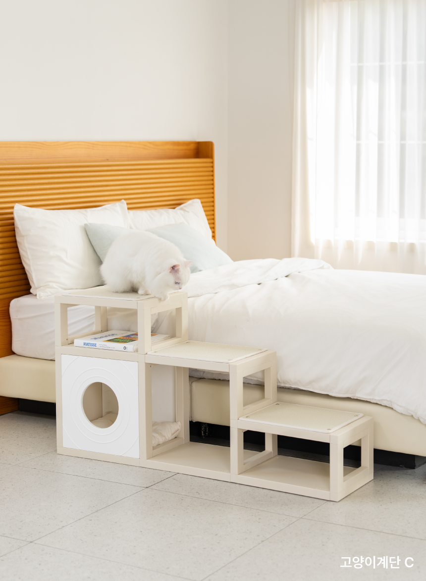 [NEW신상][무료배송] 큐빅스펫 먼치킨 노묘 낮은 캣타워 고양이계단 C+커버세트 6color+ 스크래쳐 3장포함 52번째