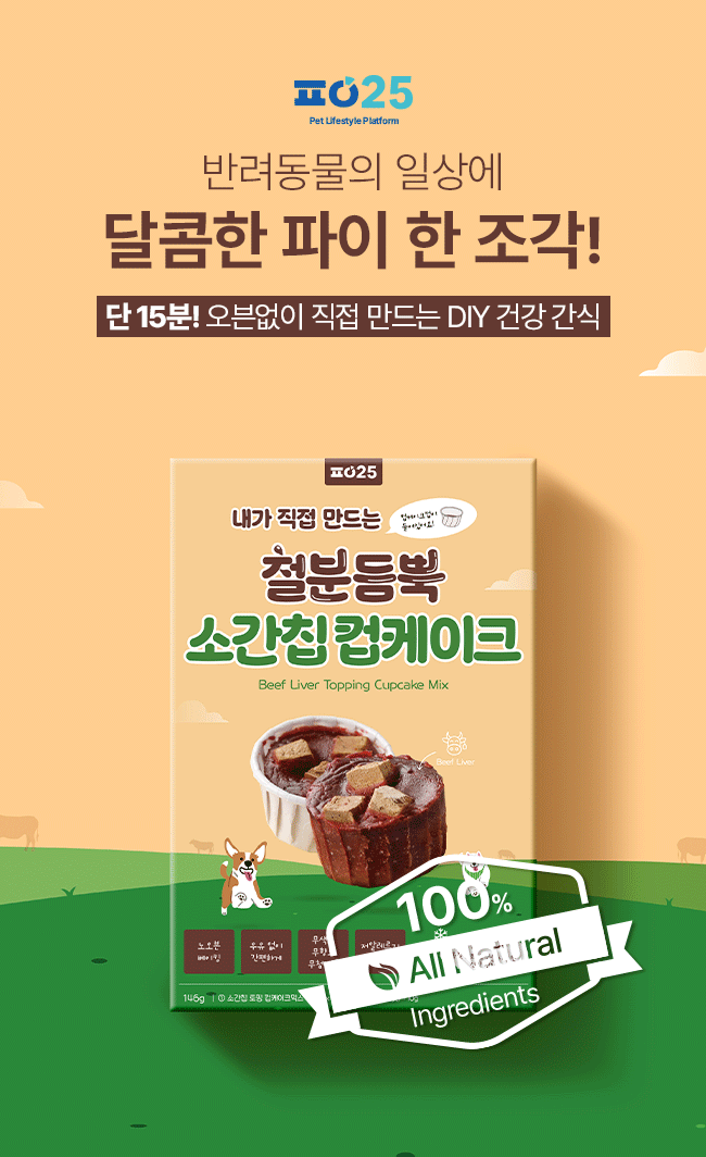 [NEW신상][무료배송] 파이25 DIY 철분듬뿍 소간칩 컵케이크 1번째