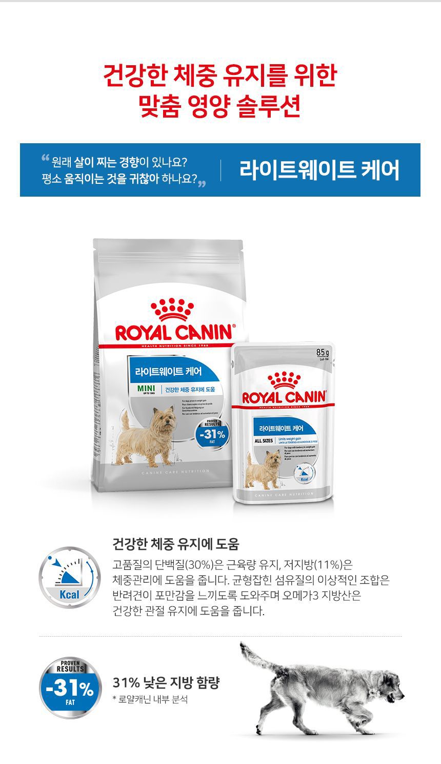 로얄캐닌 독 미디엄 라이트웨이트케어 12kg 1번째