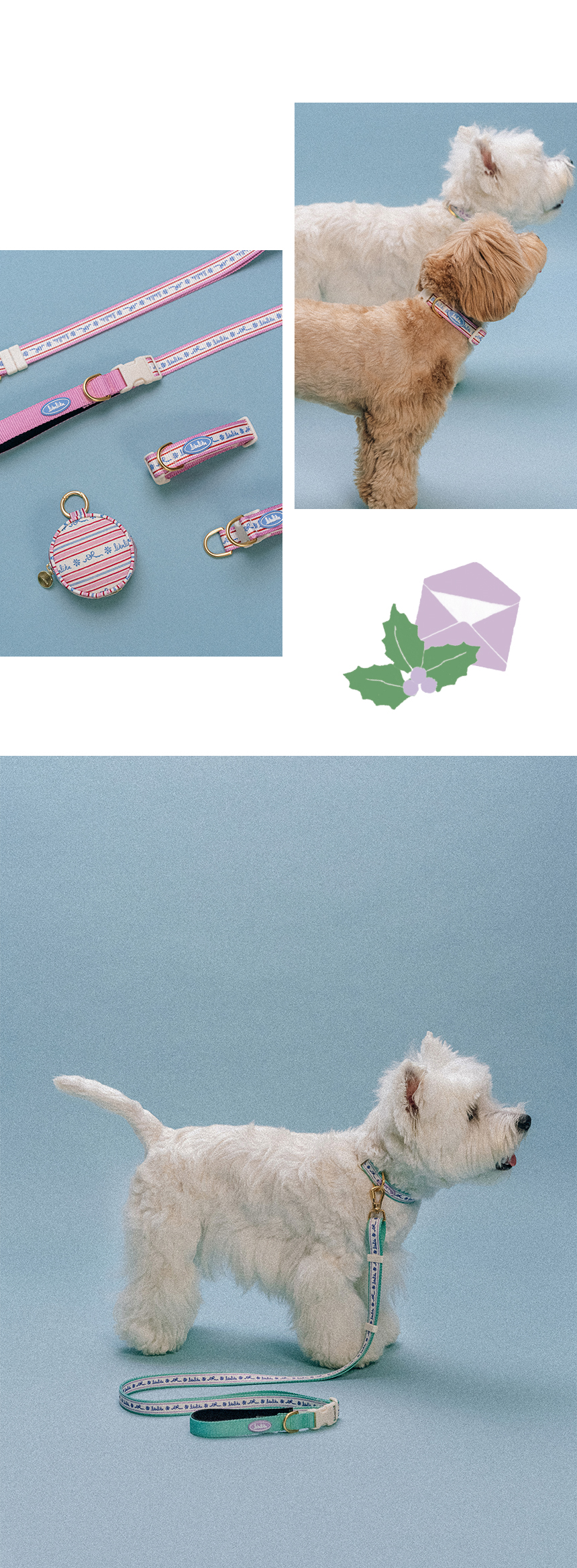 [무료배송] 리카리카 플레어 목줄 핑크/민트 M-L 6번째