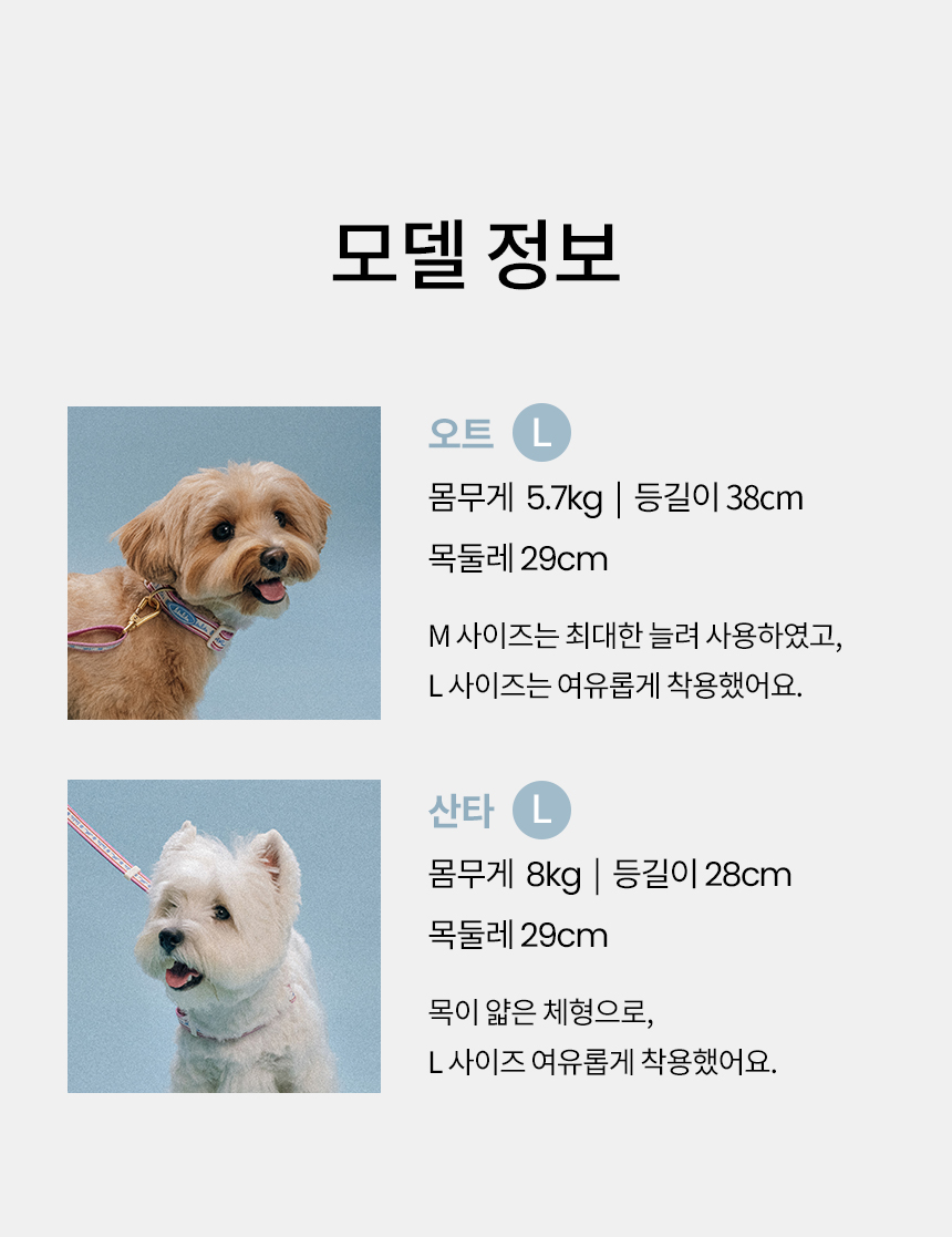 [무료배송] 리카리카 플레어 목줄 핑크/민트 M-L 10번째