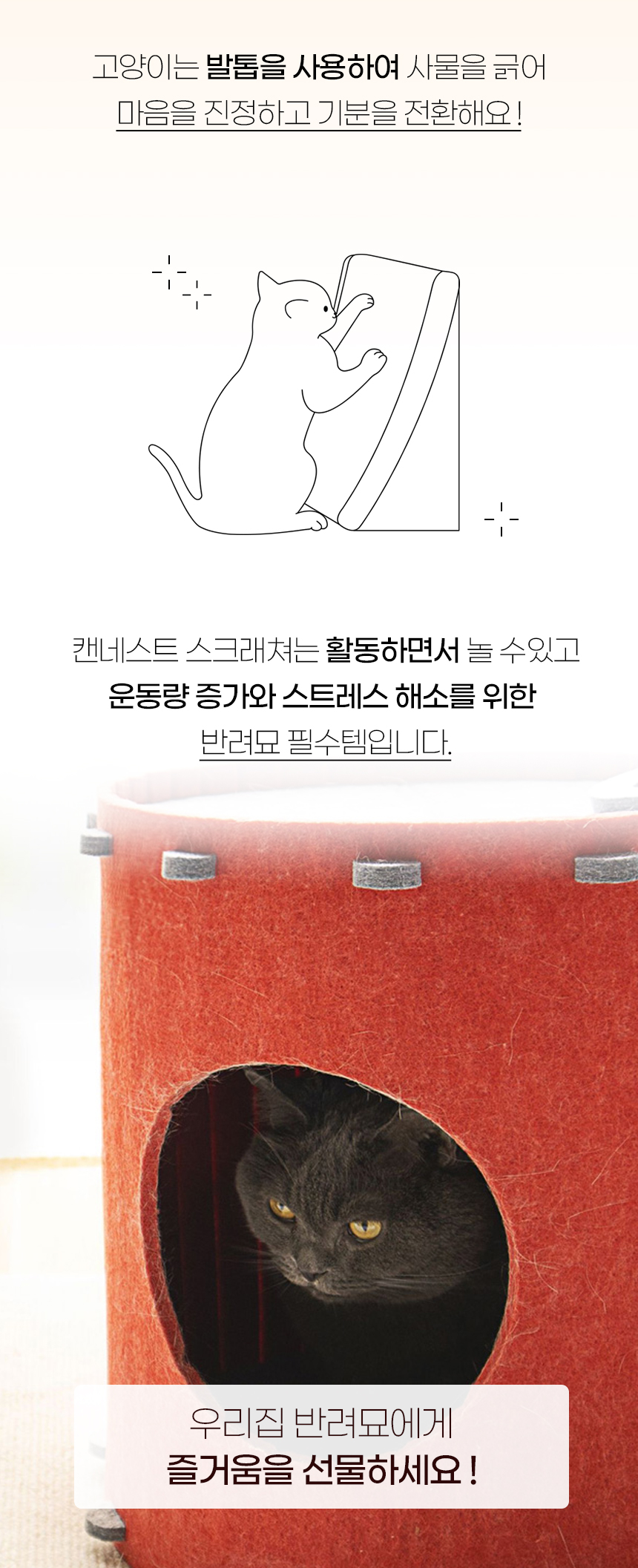[NEW신상][무료배송] 개과천선 캣 캔네스트 스크래쳐 하우스 2번째