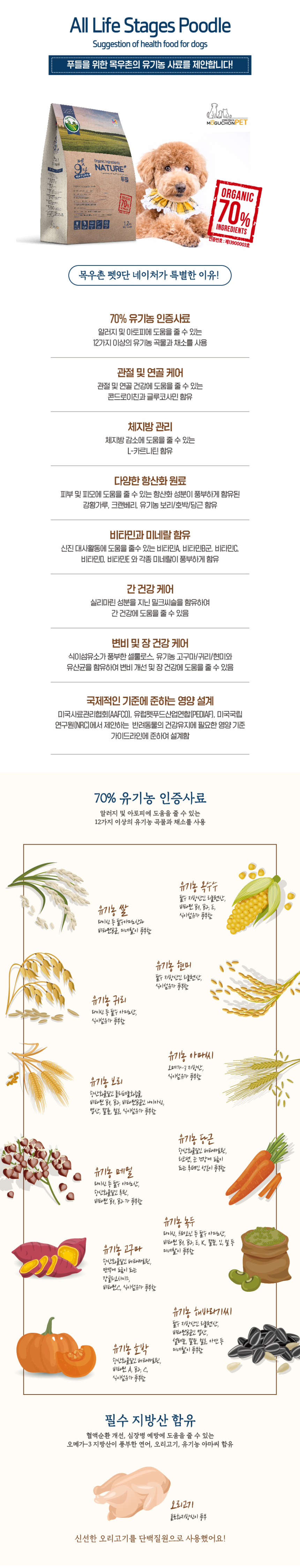 [NEW신상][무료배송] [추가증정] 목우촌 펫9단 네이처 유기농 사료 1.2kg + 멍수무강 황태고구마 본품 12번째