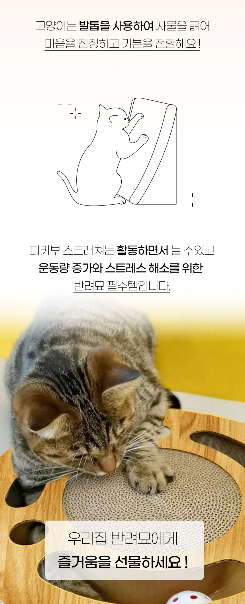 [NEW신상][무료배송] 개과천선 캣 피카부 스크래쳐 2번째