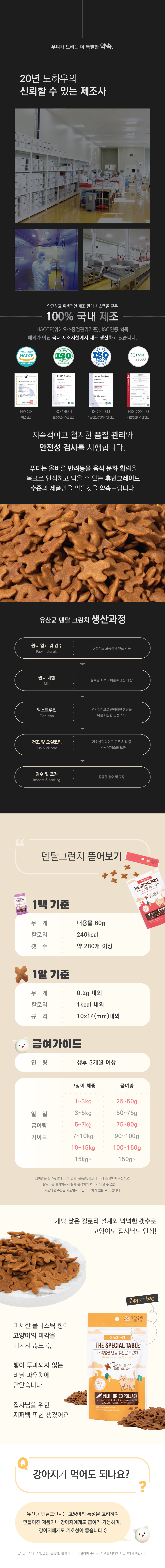 더특별한식탁 고양이 포스트바이오틱스 유산균 덴탈 크런치 치킨 60g 3번째