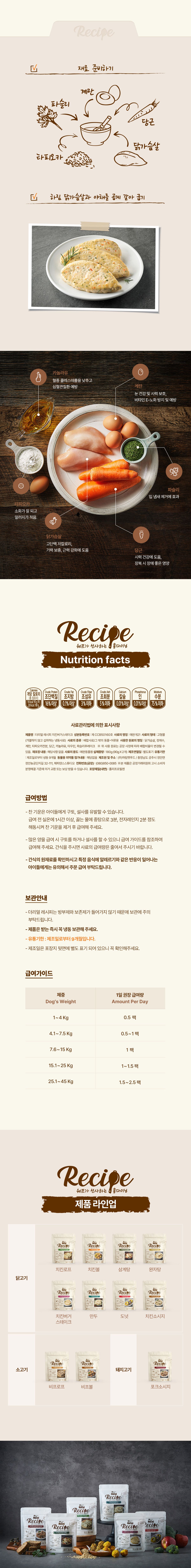[무료배송] 더리얼 독 레시피 치킨버거스테이크 180g*3p 3번째