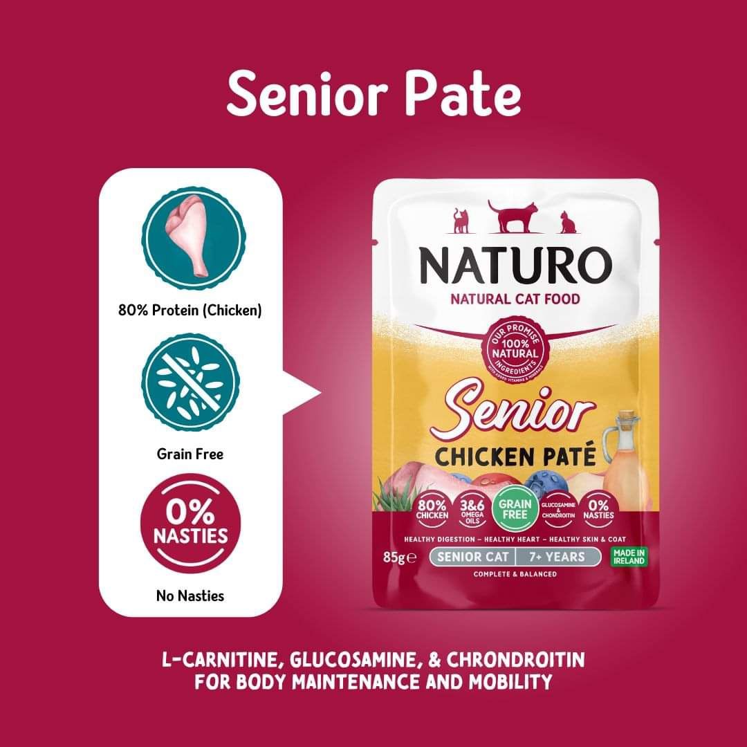 [유통기한임박, 26년2월1일] 내추로 캣 치킨 파테 시니어 85g 1번째
